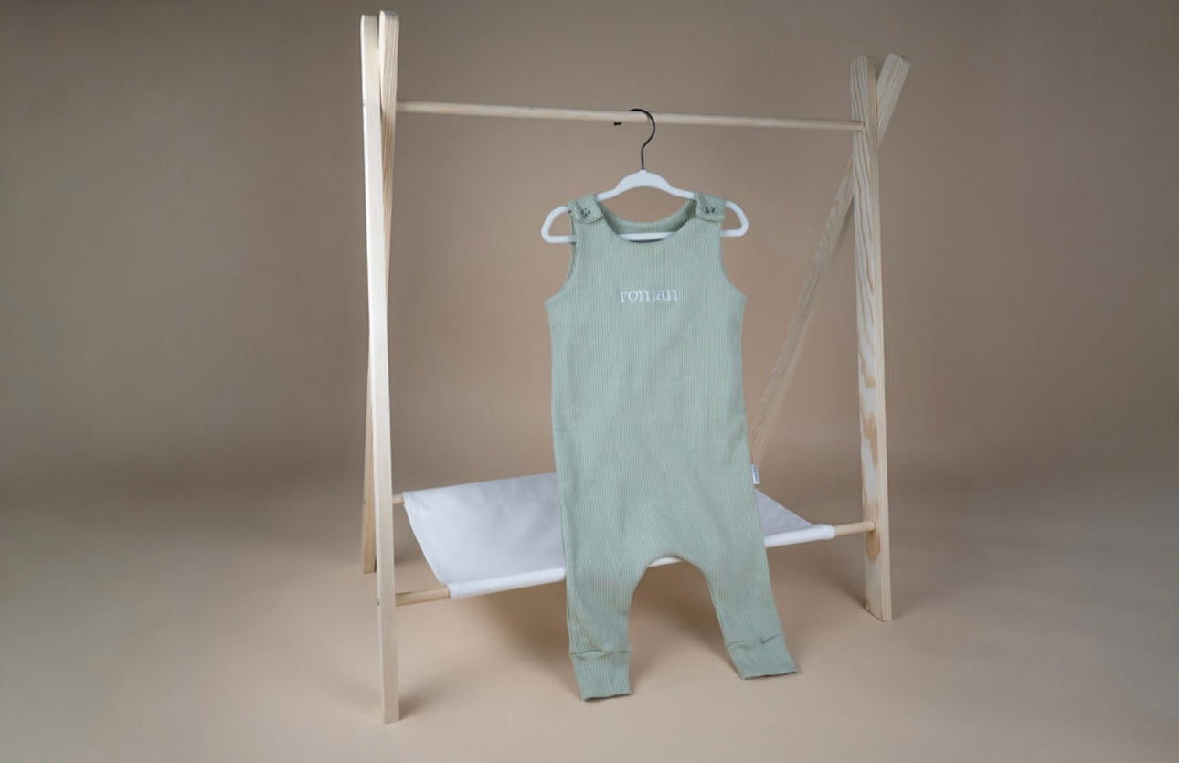 Personalised Ribbed Dungarees