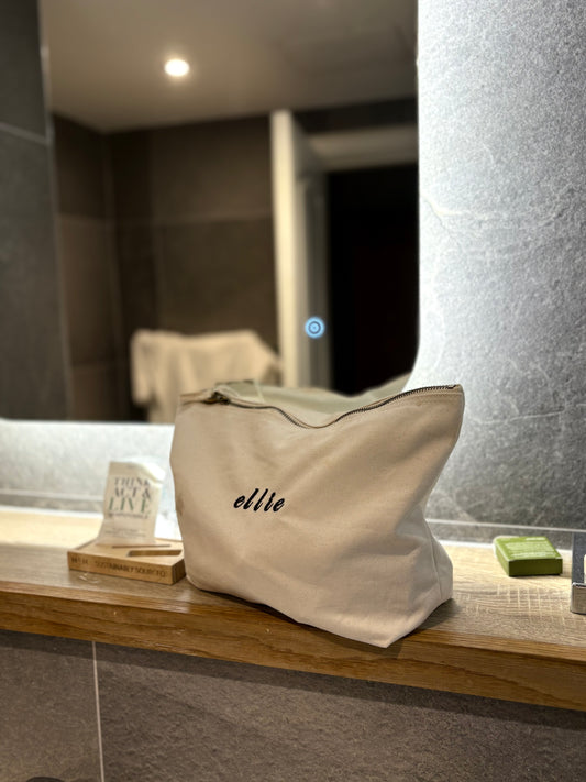 PERSONALISED ORGANIC MAKEUP BAG