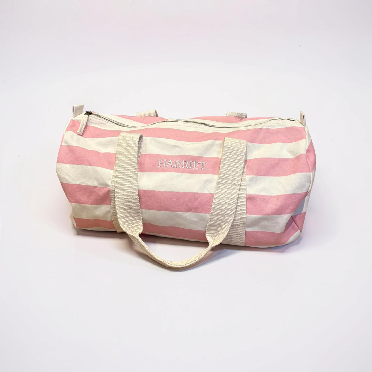 Personalised striped sleepover bag