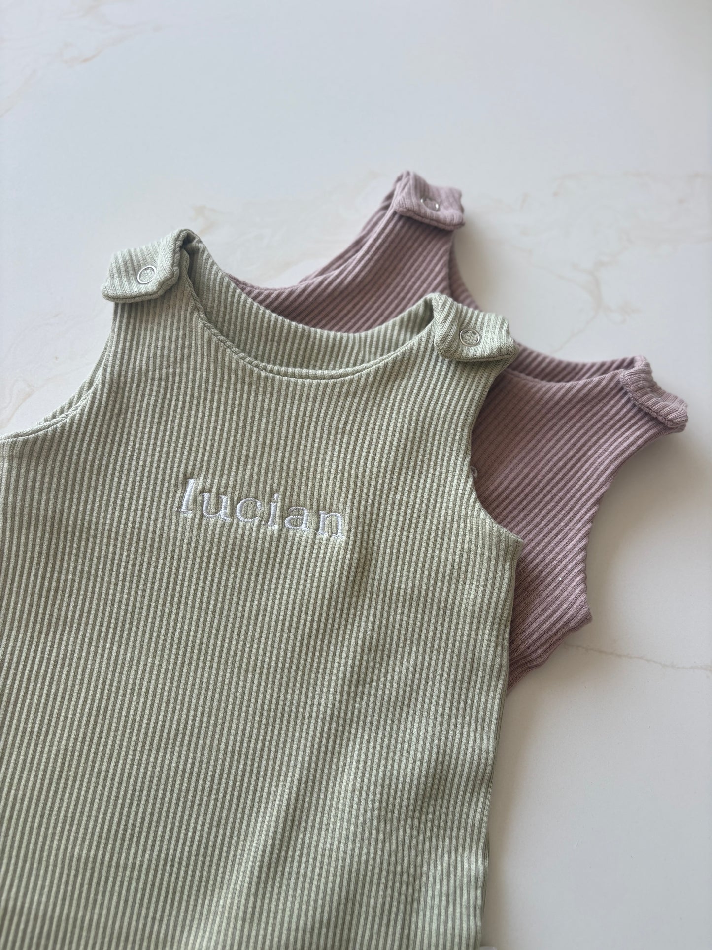 Personalised Ribbed Dungarees