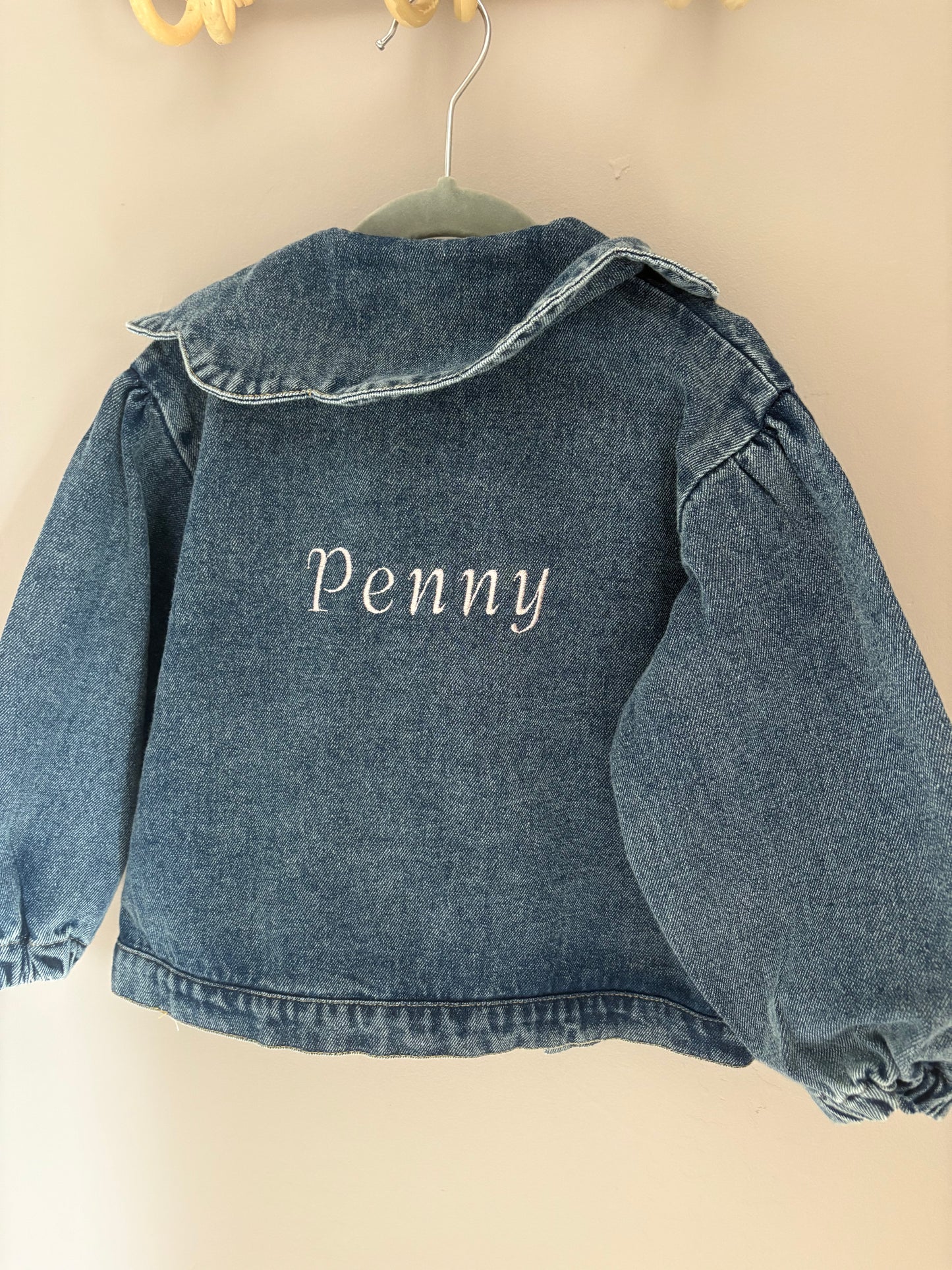 Personalised Collared Denim Jacket
