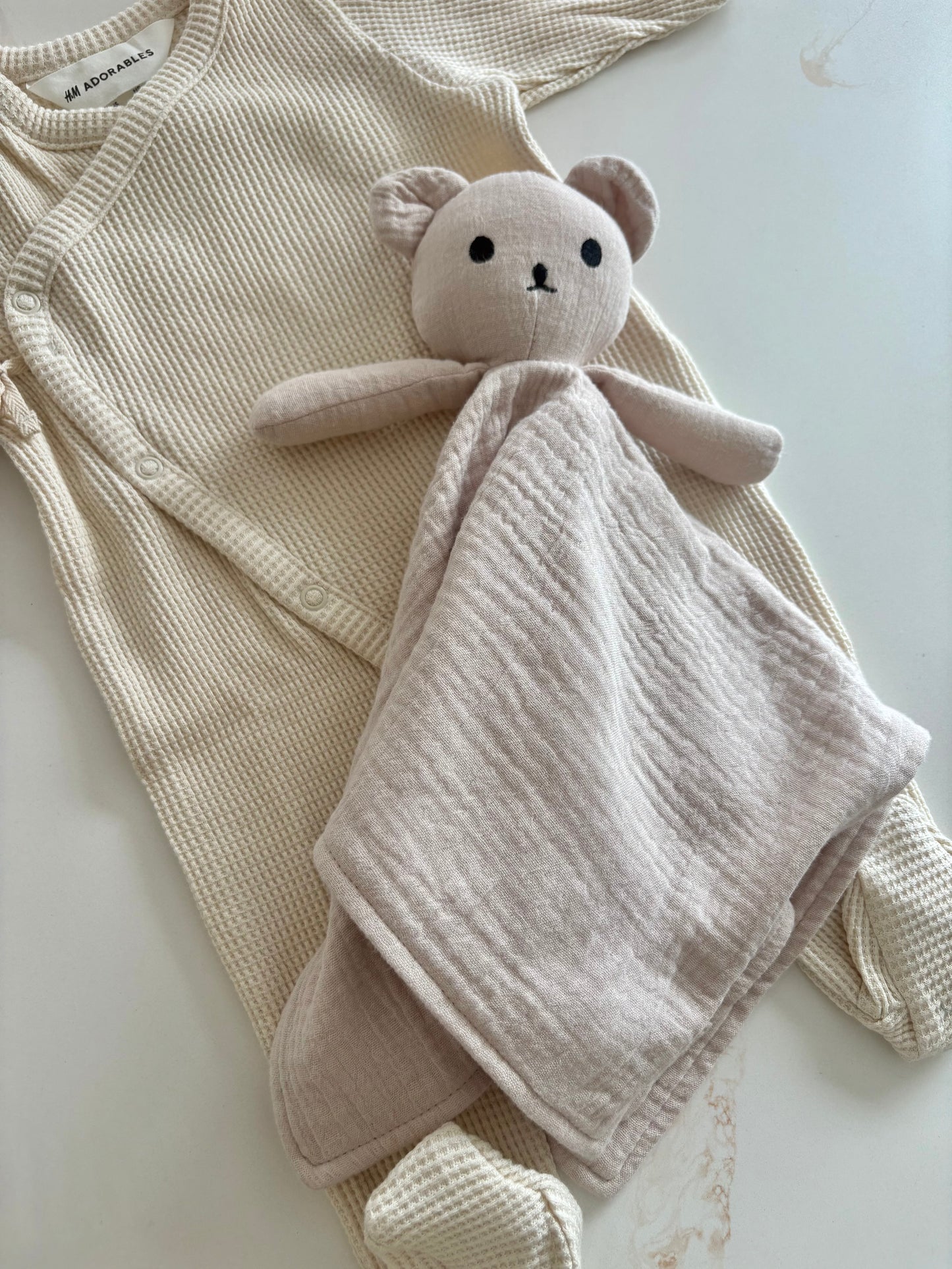 Personalised organic cotton baby comforter