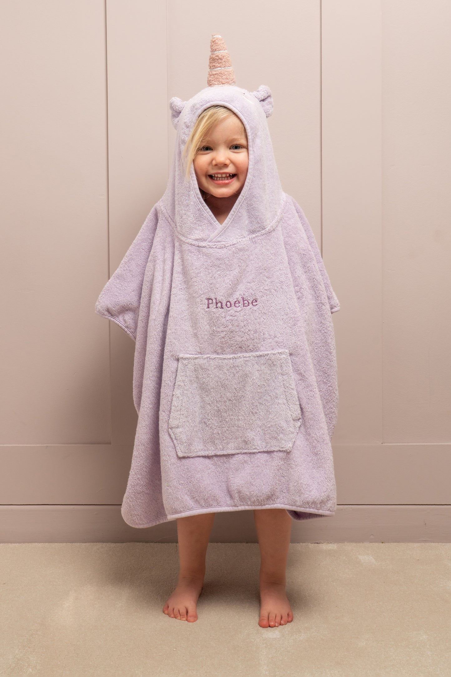 PERSONALISED UNICORN HOODED PONCHO