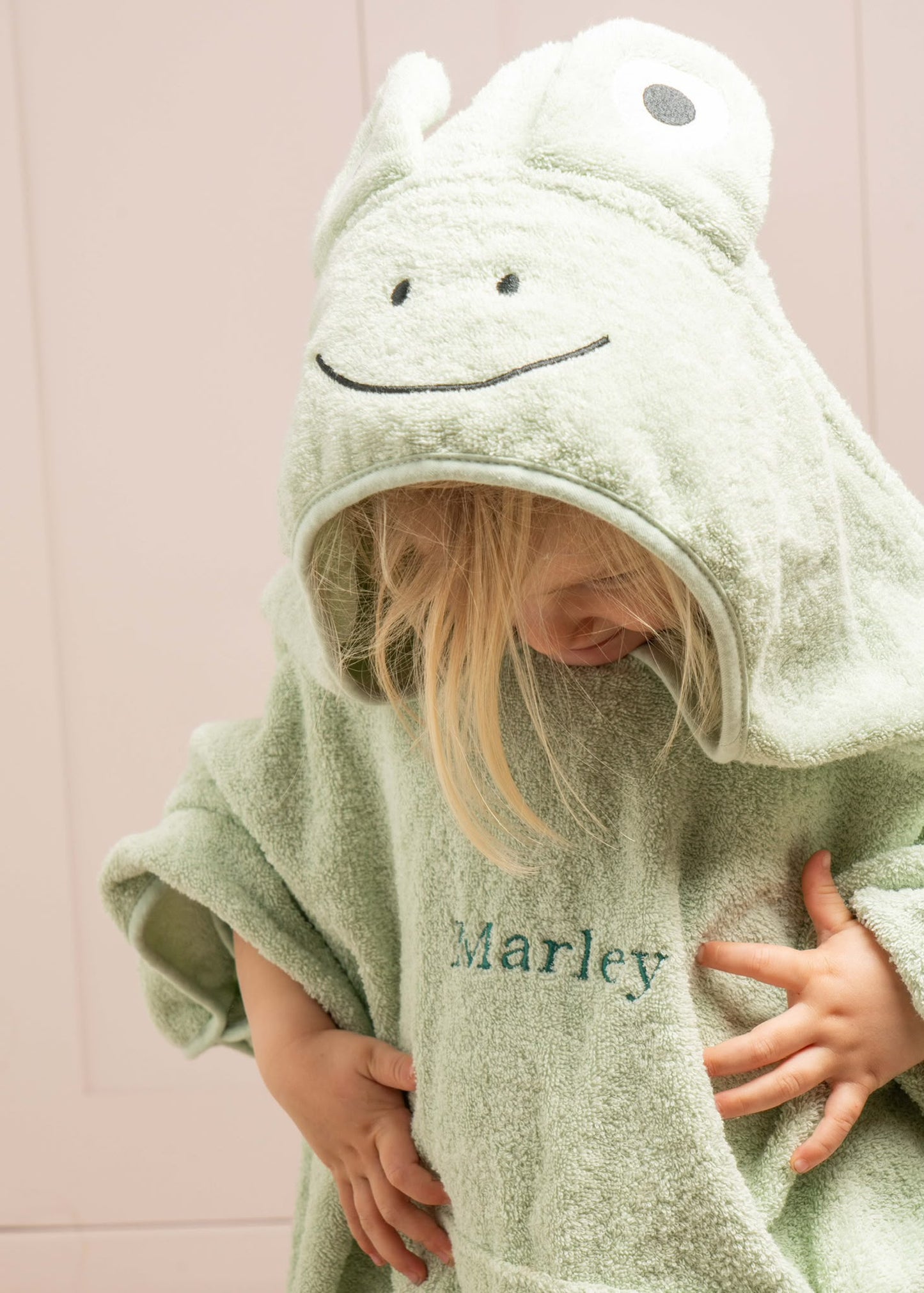 PERSONALISED FROG HOODED PONCHO